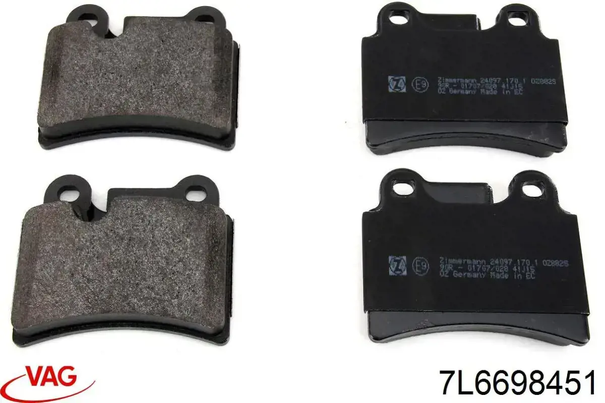 Купити 7L6698451 VAG Задні колодки