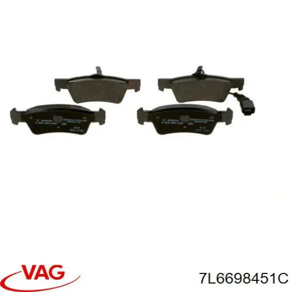 Задні гальмівні колодки VAG 7L6698451C ціна, від 19.06 USD