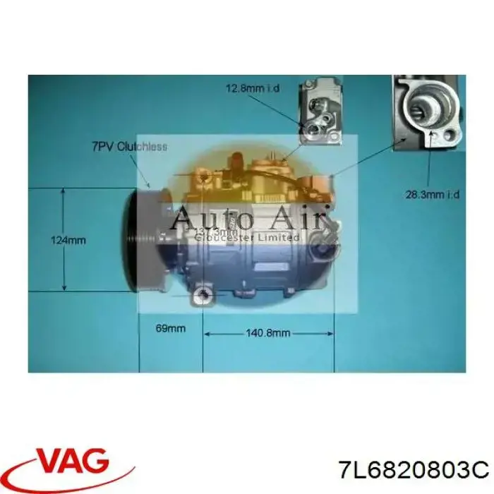 Купити 7L6820803C VAG Компресор кліматичної установки