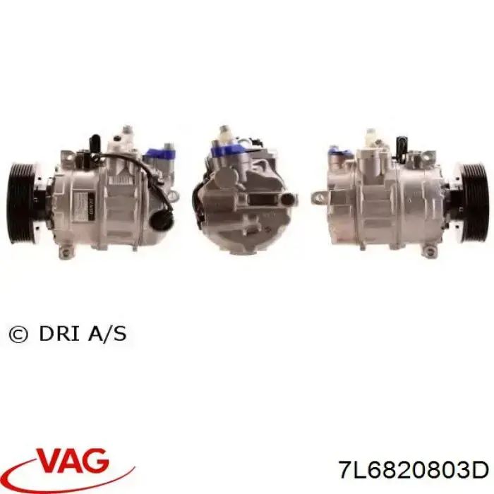 Компресор системи кондиціювання VAG 7L6820803D ціна, від 194.07 USD