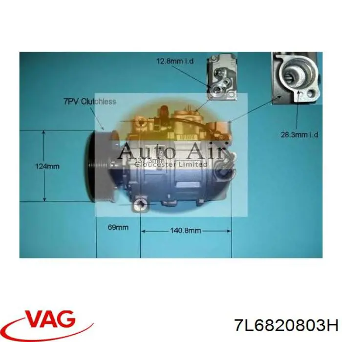 Купити 7L6820803H VAG Компресор кліматичної установки
