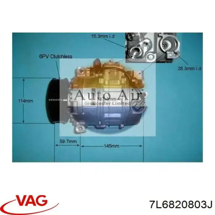 7L6820803J VAG компресор кондиціонера