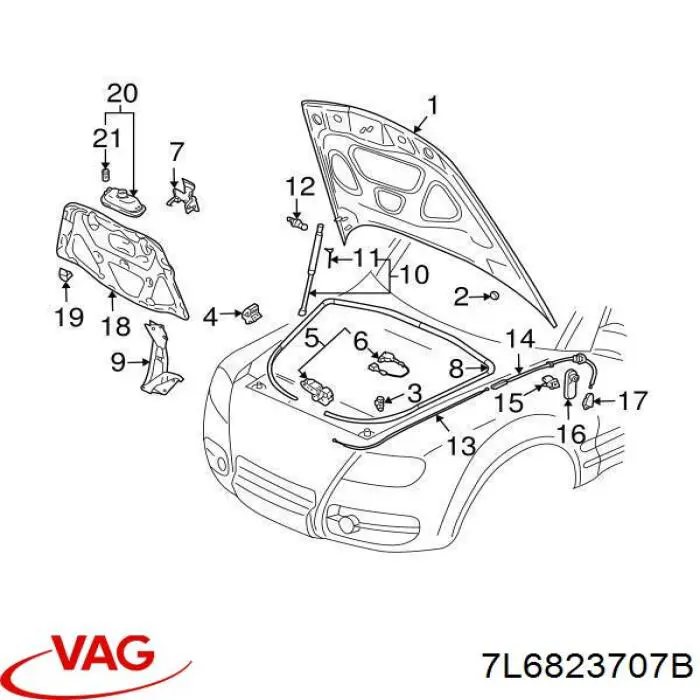  VAG 7L6823707B ціна, від 10.60 USD