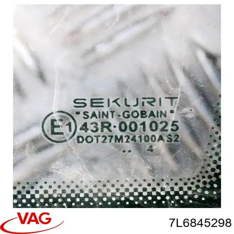 Скло багажного відсіку, праве 7L6845298 VAG