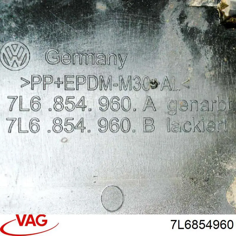 Молдинг переднього правого крила 7L6854960 VAG