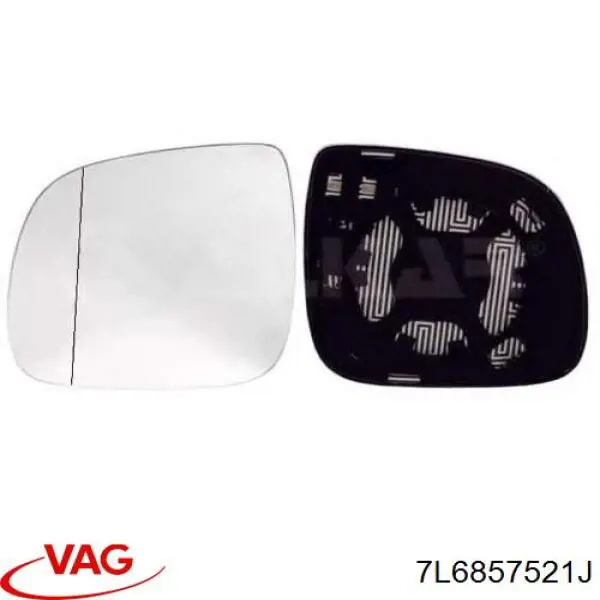 Скло дзеркала заднього виду, лівого VAG 7L6857521J ціна, від 133.41 USD