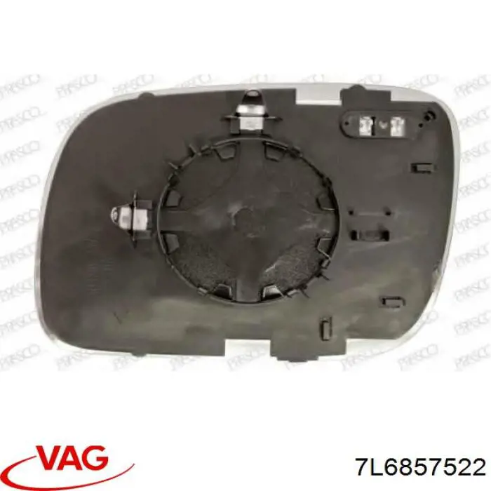 Купити 7L6857522 VAG Скло дзеркала заднього виду, правого