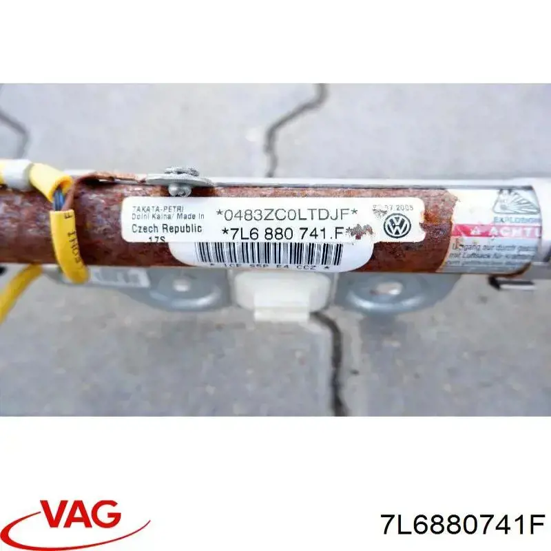 Подушка безпеки, збоку, ліва, AIRBAG 7L6880741F VAG