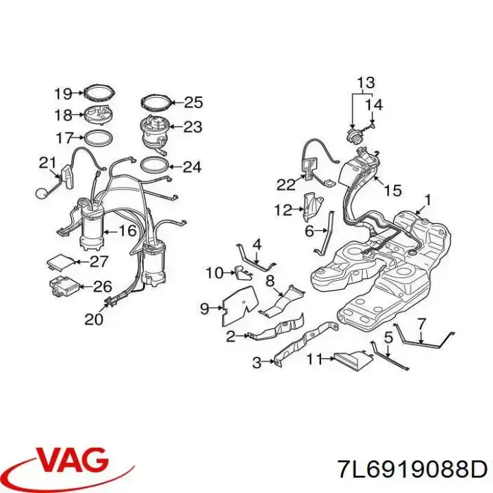 7L6919088D VAG Електробензонасос