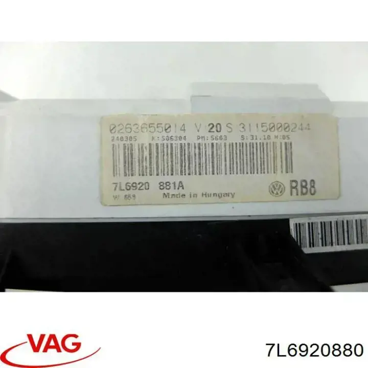 Купити 7L6920880 VAG Покажчик напруги (вольтметр)