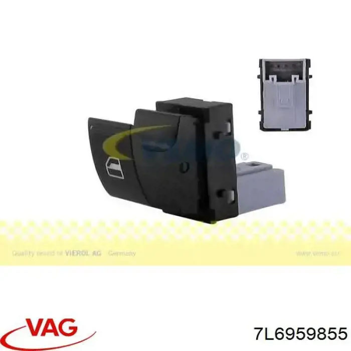 Купити 7L6959855 VAG Кнопка вмикання двигуна склопідіймача передня права
