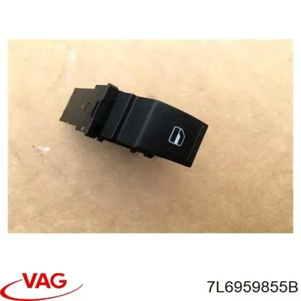 Кнопка вмикання двигуна склопідіймача передня права VAG 7L6959855B