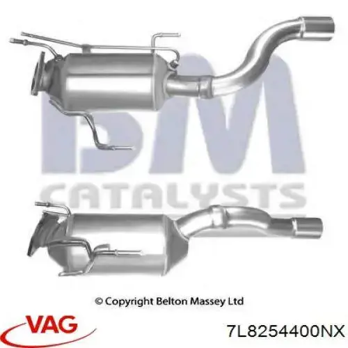Фільтр системи відпрацьованих газів VAG 7L8254400NX ціна, від 314.23 USD