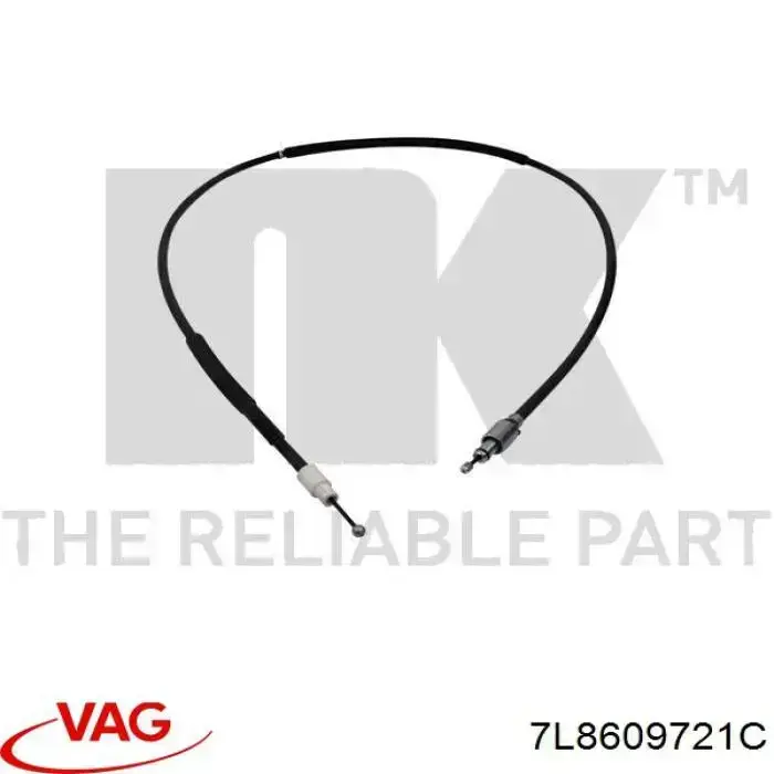 Купити 7L8609721C VAG Трос ручного гальма задній, правий/лівий