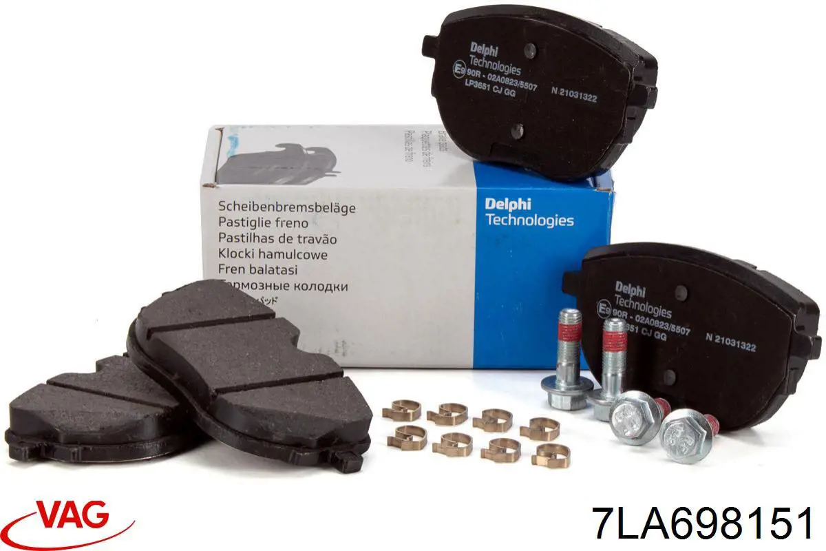 Гальмівні колодки VAG 7LA698151 ціна, від 61.74 USD