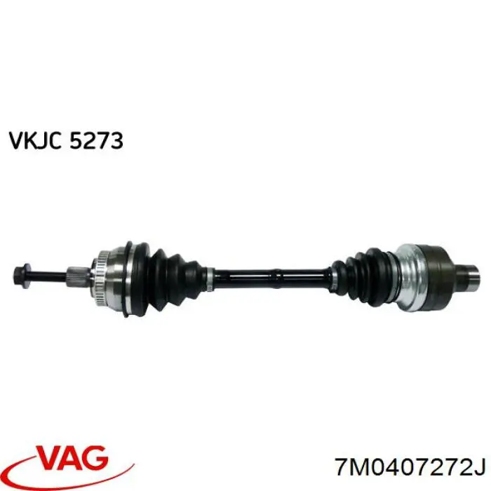 Піввісь передня, права VAG 7M0407272J ціна, від 115.32 USD