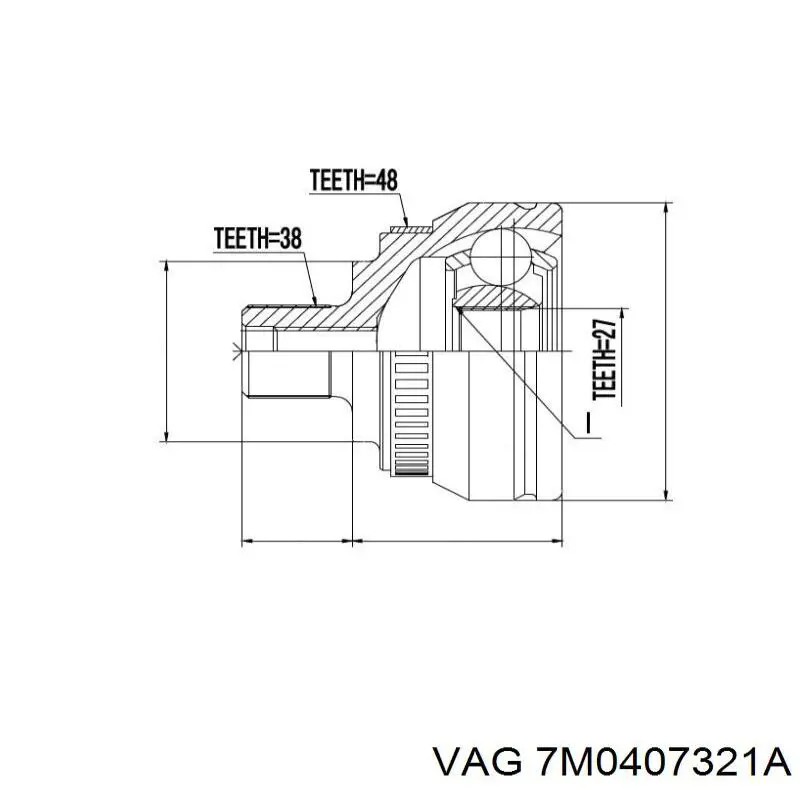 7M0407321A VAG Граната зовнішня