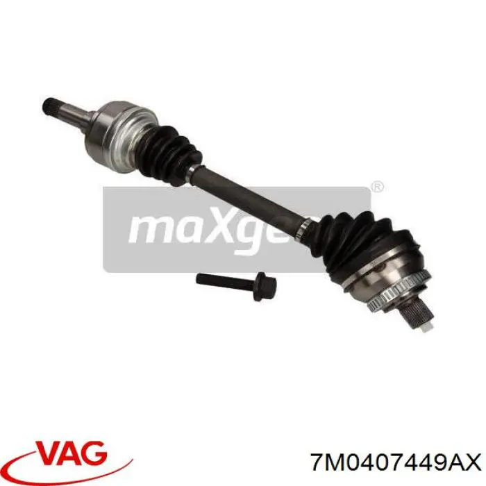 Купити 7M0407449AX VAG Ліва піввісь
