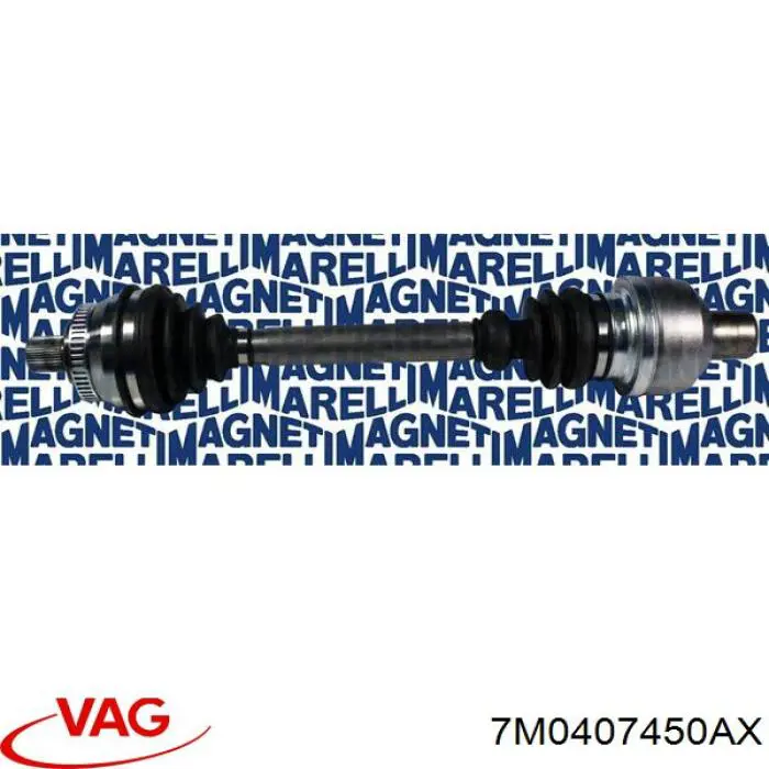 Піввісь передня, права VAG 7M0407450AX ціна, від 86.56 USD