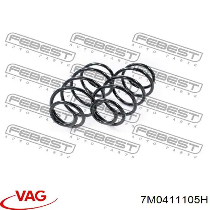 Пружина передня VAG 7M0411105H ціна, від 28.56 USD