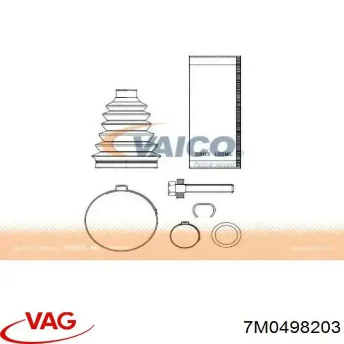 Купити 7M0498203 VAG Пильник шарніра приводу