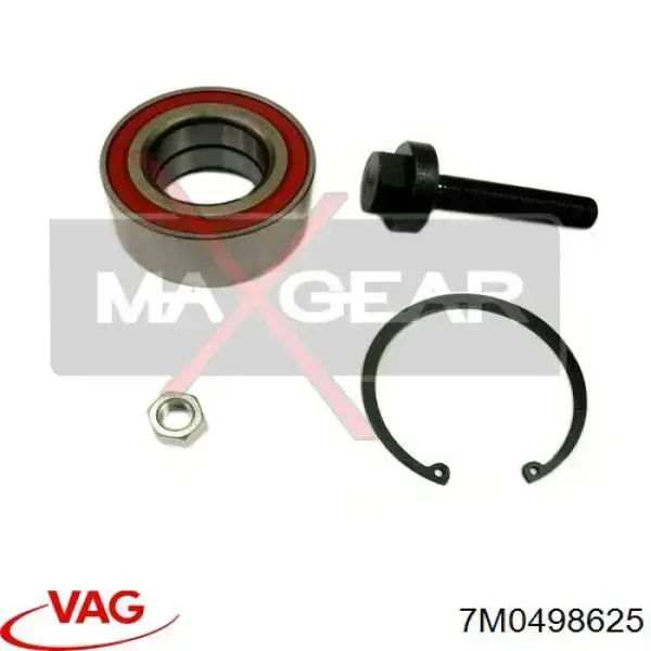 Комплект підшипник маточини передньої VAG 7M0498625 ціна, від 21.04 USD