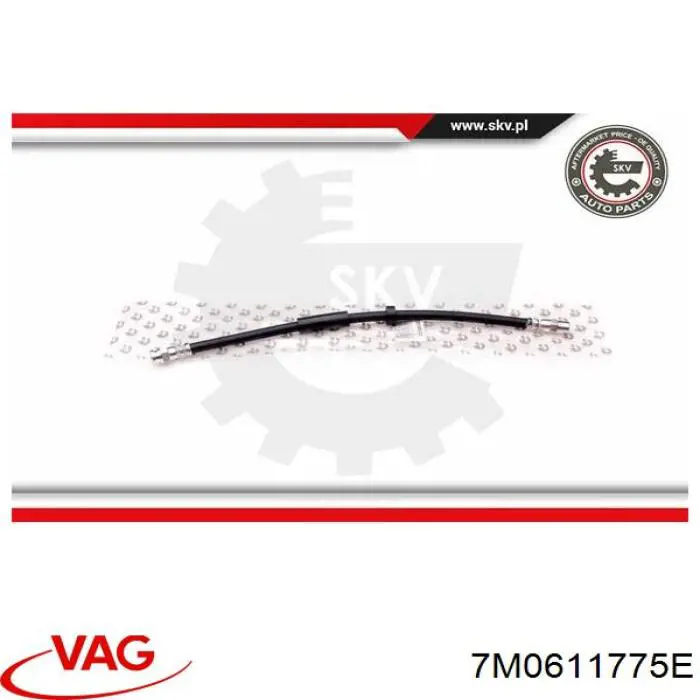 Шланг гальмівний задній 7M0611775E VAG
