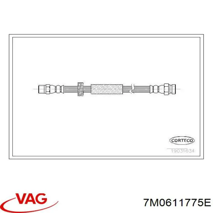 7M0611775E VAG Шланг гальмівний задній