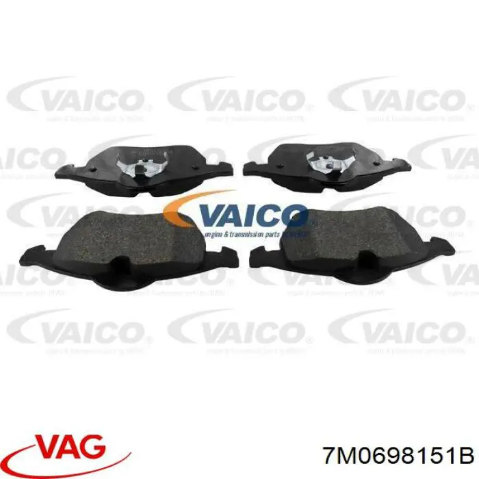 Гальмівні колодки VAG 7M0698151B ціна, від 23.70 USD