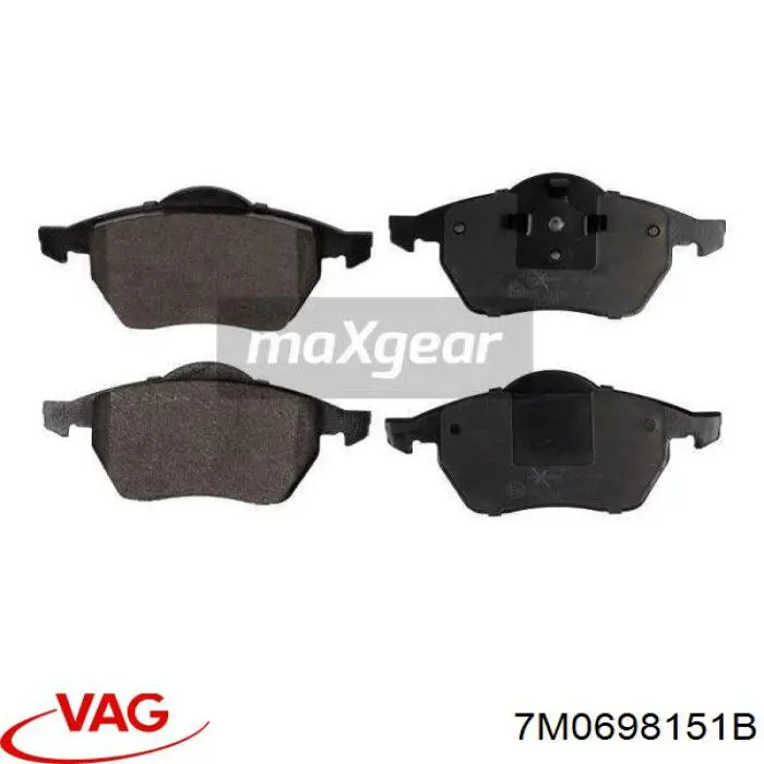 Гальмівні колодки VAG 7M0698151B ціна, від 23.70 USD