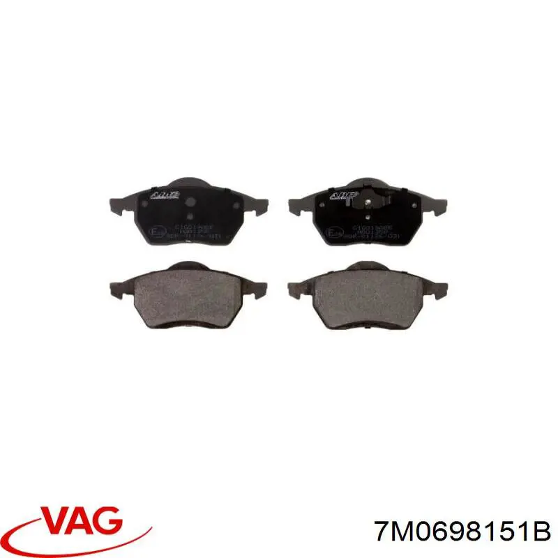 Передні тормозні колодки 7M0698151B VAG