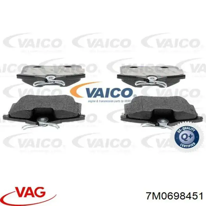 Задні дискові колодки VAG 7M0698451