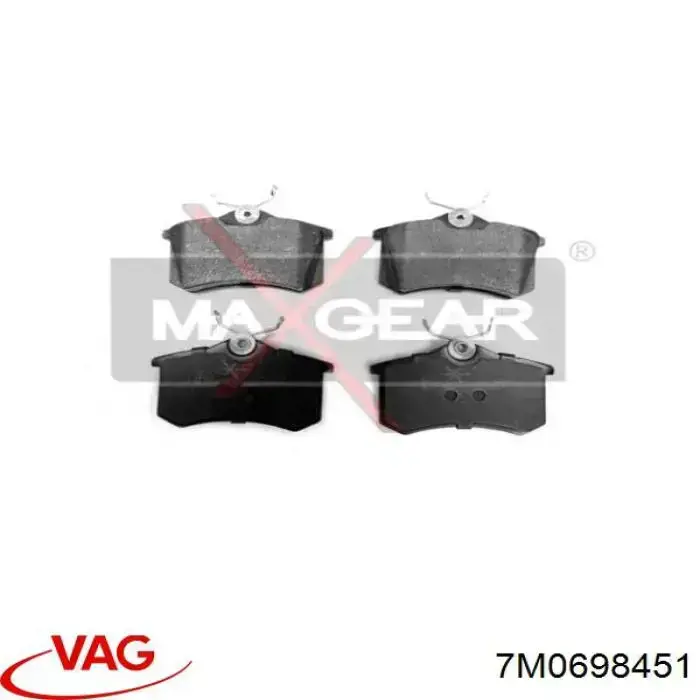 Задні гальмівні колодки VAG 7M0698451 ціна, від 14.50 USD