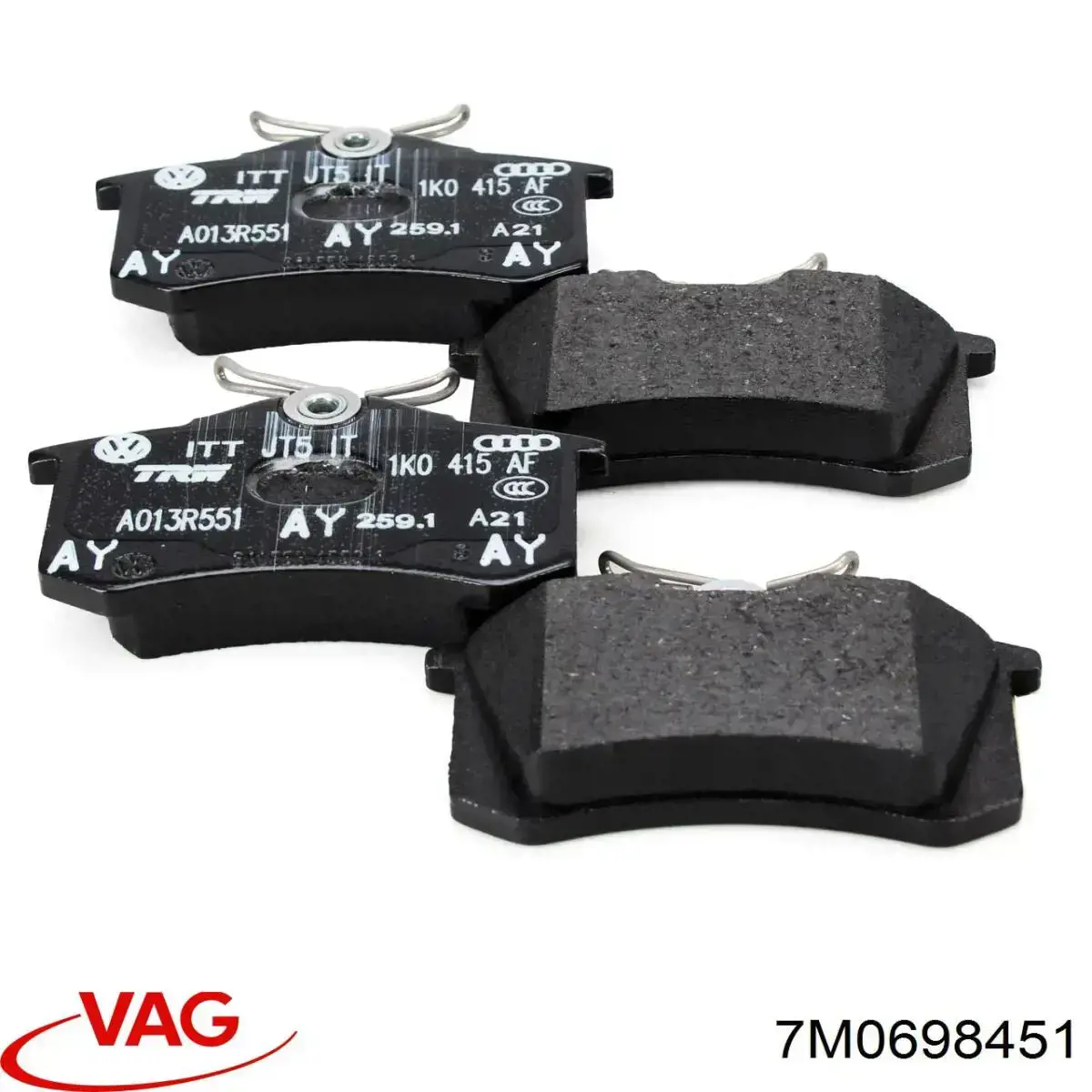 Задні гальмівні колодки 7M0698451 VAG