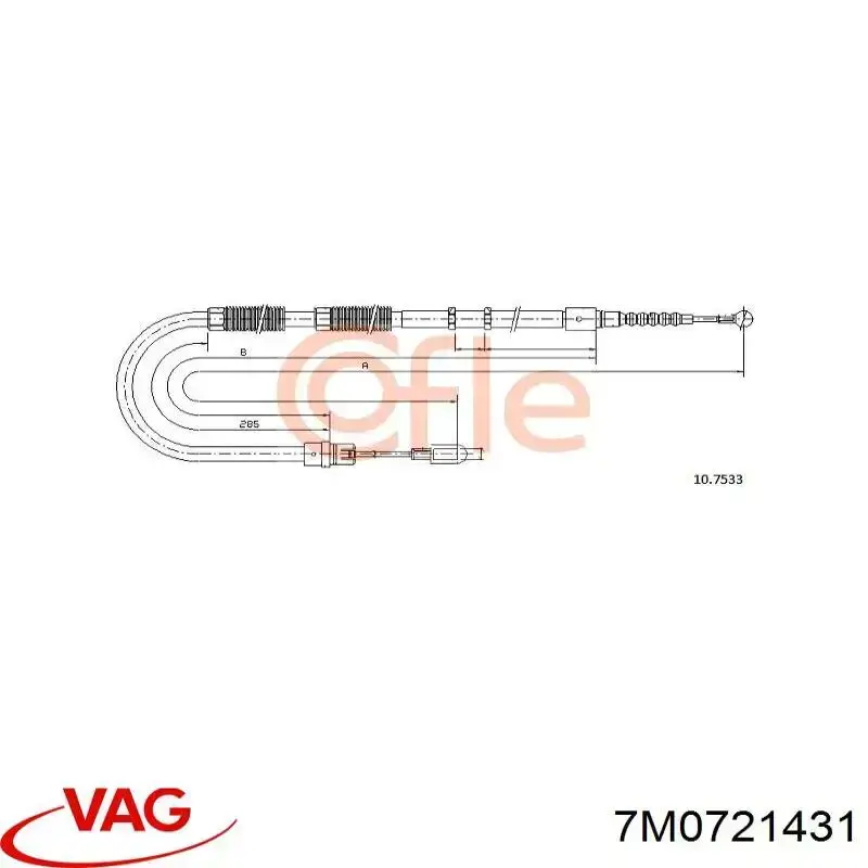 Купити 7M0721431 VAG Кільце стопорне підшипника передньої маточини