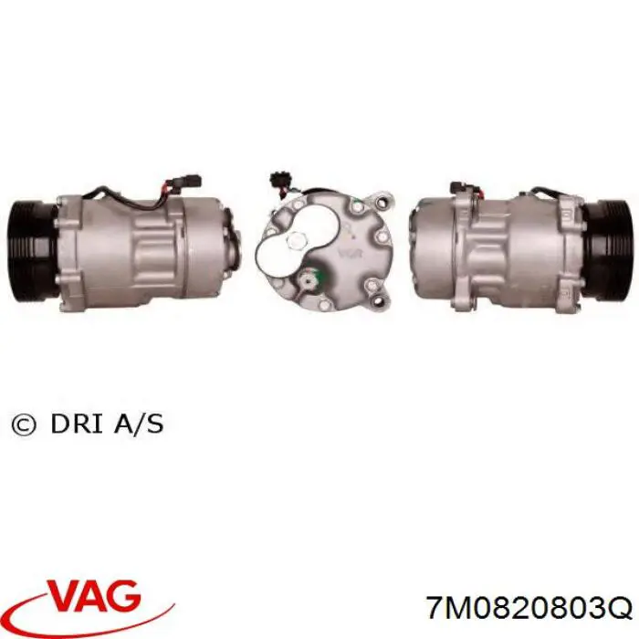 Компресор системи кондиціювання VAG 7M0820803Q ціна, від 172.07 USD