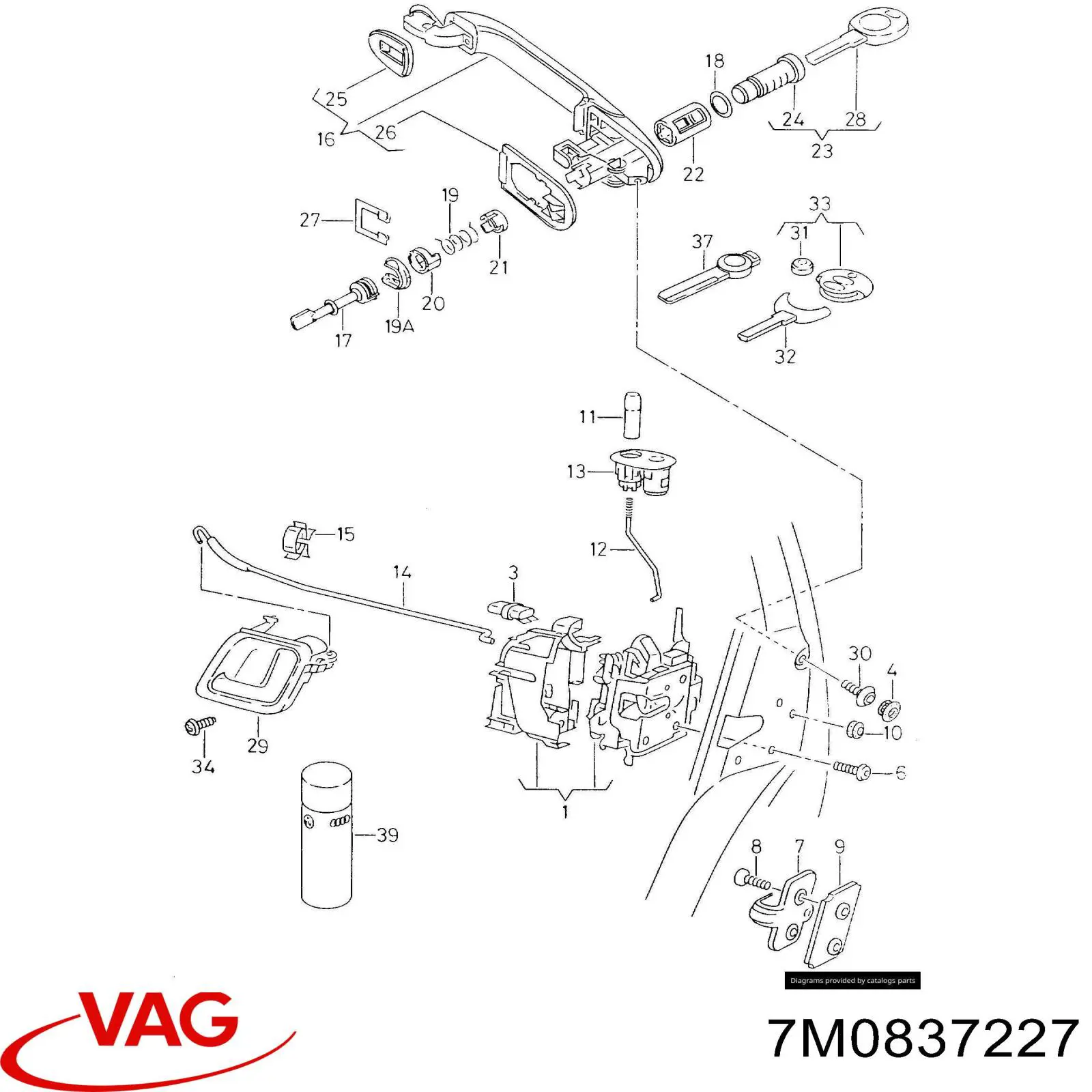  VAG 7M0837227 ціна, від 7.33 USD