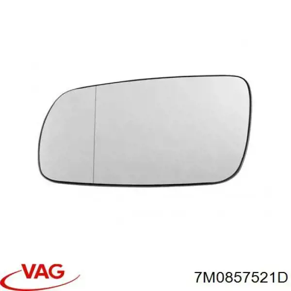 Зеркальный элемент левый VAG 7M0857521D
