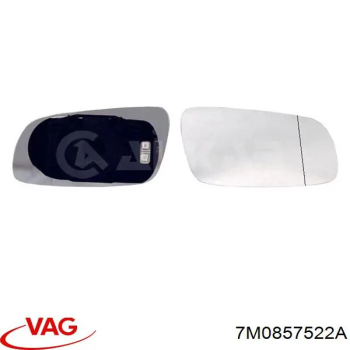 Купити 7M0857522A VAG Скло дзеркала заднього виду, правого