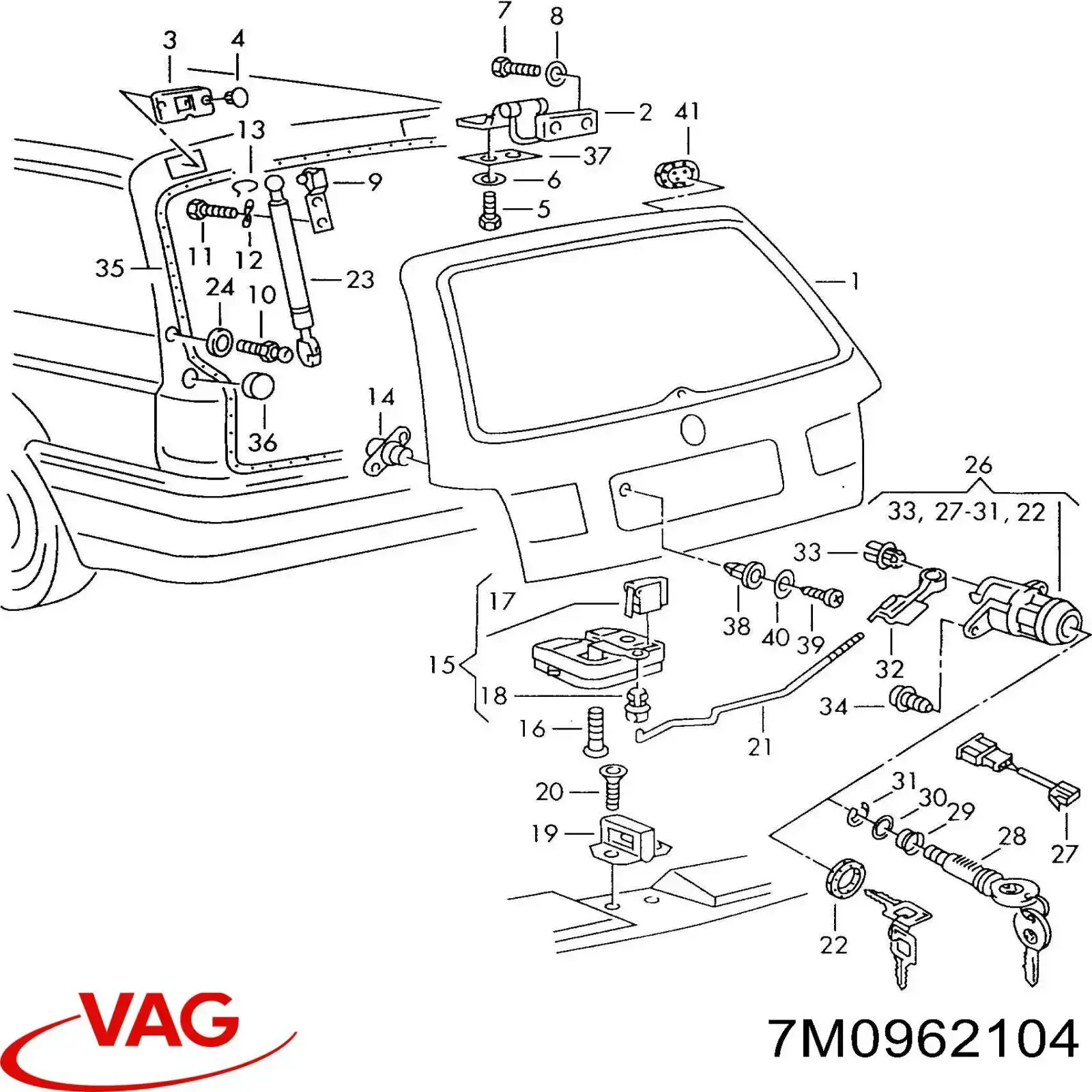  VAG 7M0962104 ціна, від 9.44 USD