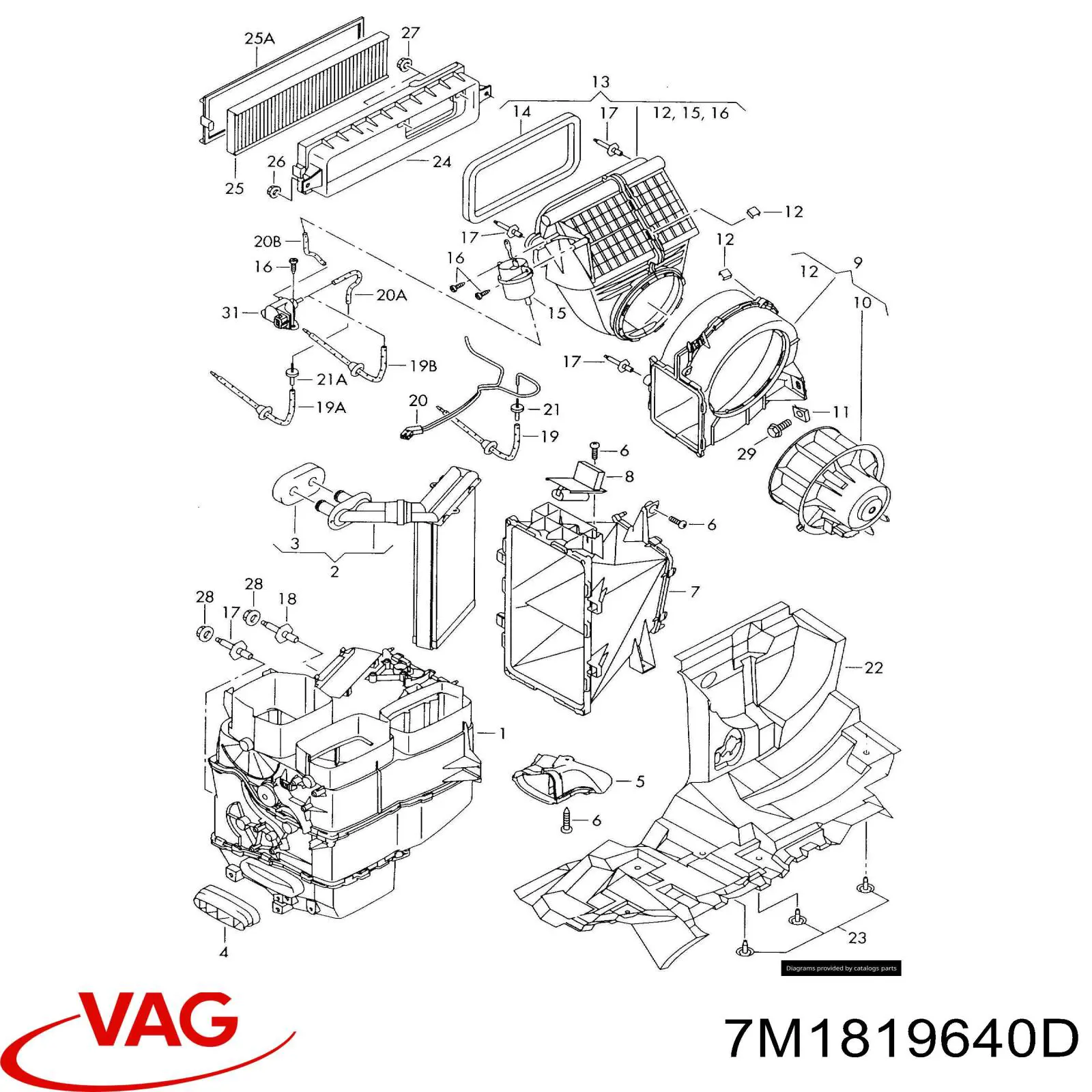7M1819640D VAG Внутрішньосалонний фільтр