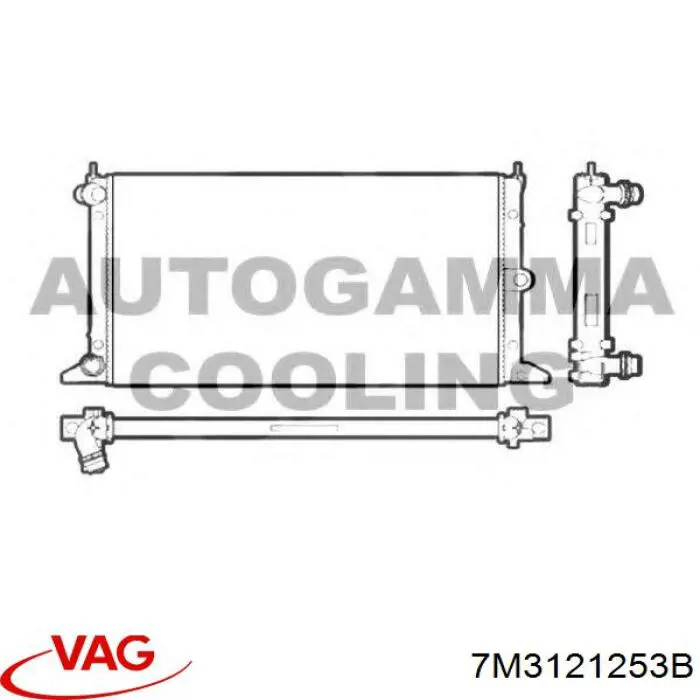 Радіатор основний VAG 7M3121253B ціна, від 51.33 USD