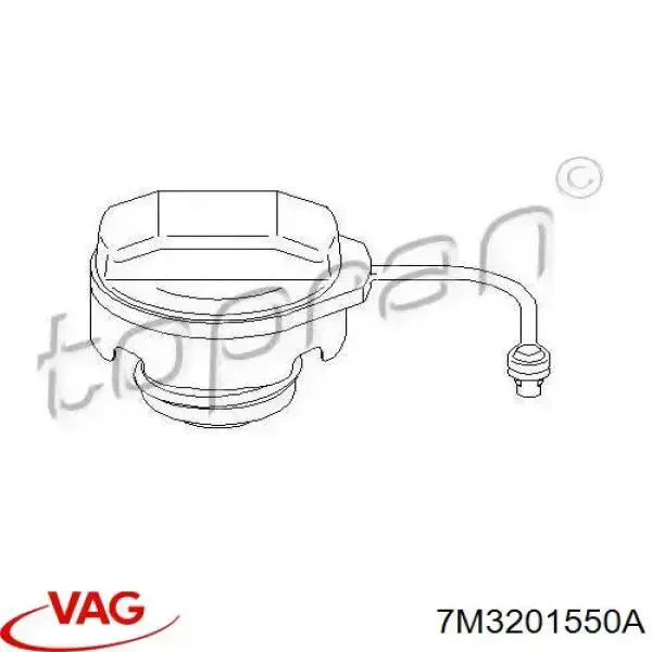 Пробка паливного бака VAG 7M3201550A ціна, від 29.57 USD