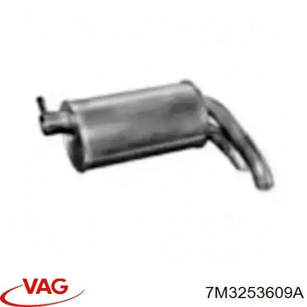 7M3253609A VAG Глушник, задня частина