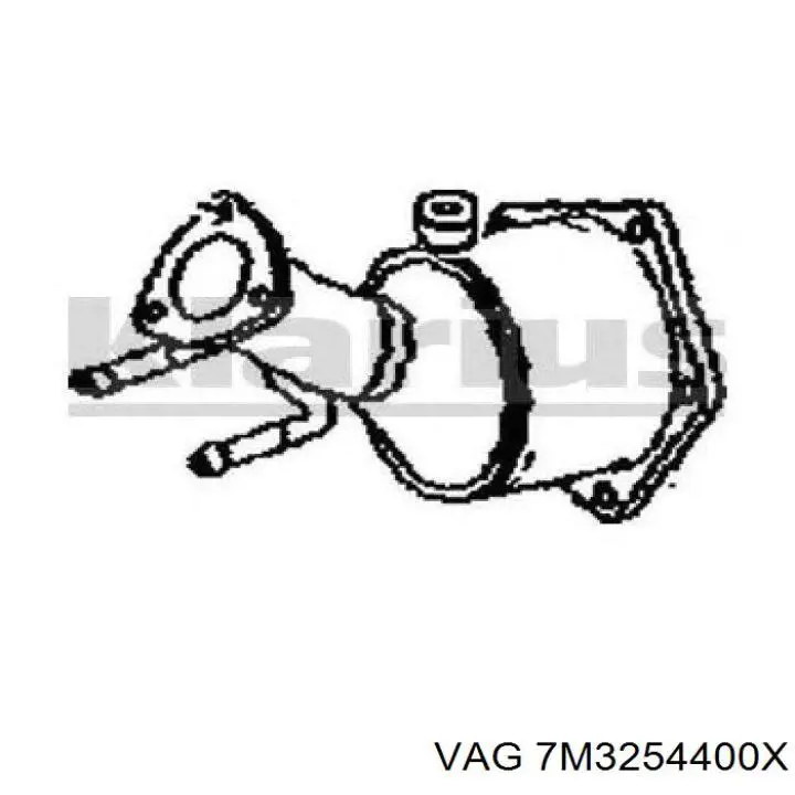 7M3254400X VAG Каталітичний нейтралізатор відпрацьованих газів