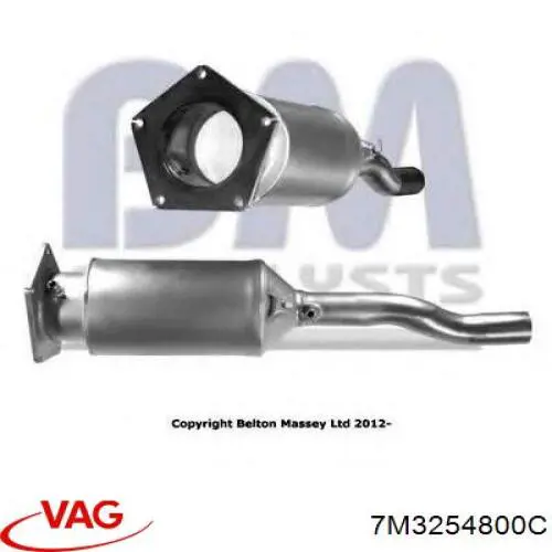 Фільтр системи відпрацьованих газів VAG 7M3254800C ціна, від 263.08 USD