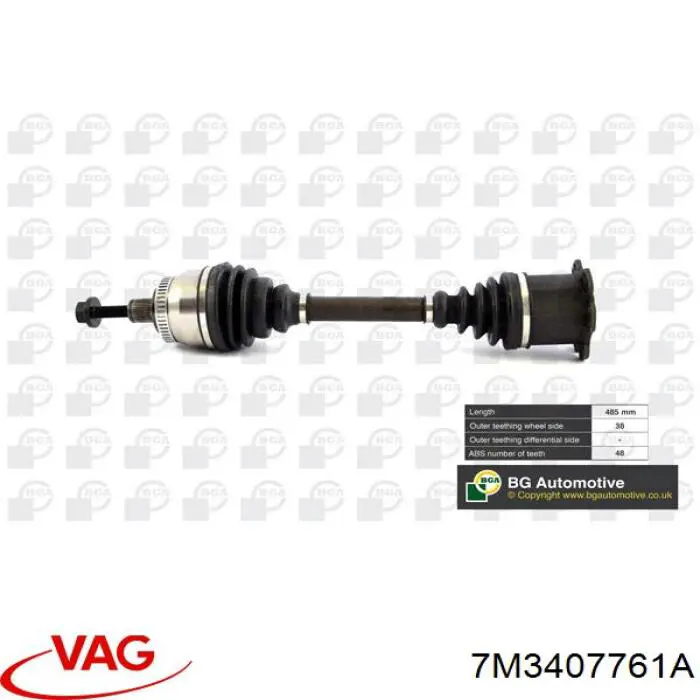 Купити 7M3407761A VAG Вісь передня в зборі