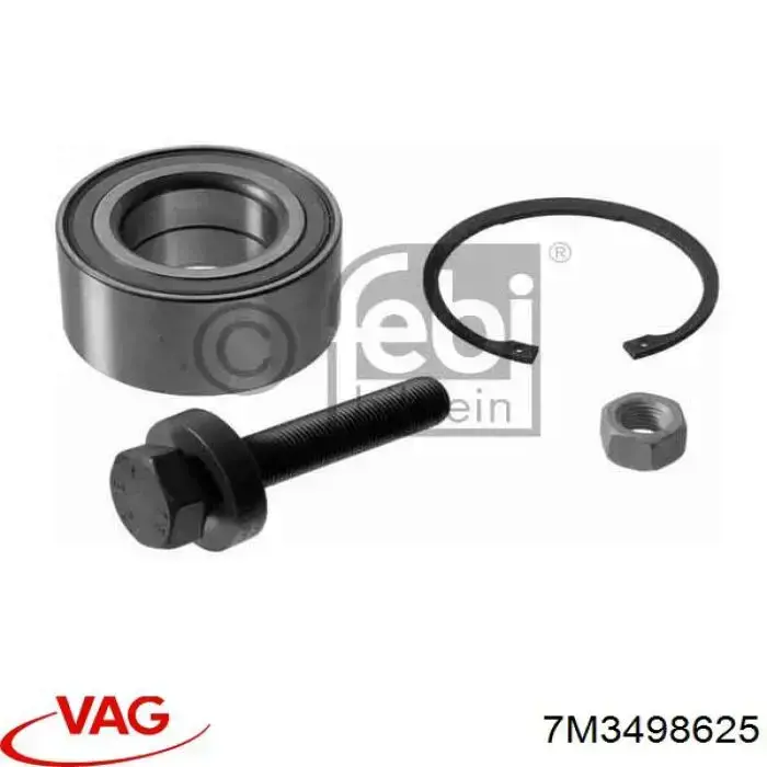 Комплект підшипник маточини передньої VAG 7M3498625 ціна, від 21.04 USD