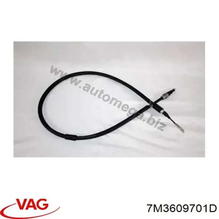 Трос ручного гальма задній, правий/лівий VAG 7M3609701D ціна, від 9.73 USD