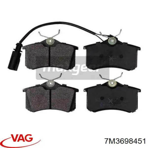 Задні дискові колодки VAG 7M3698451